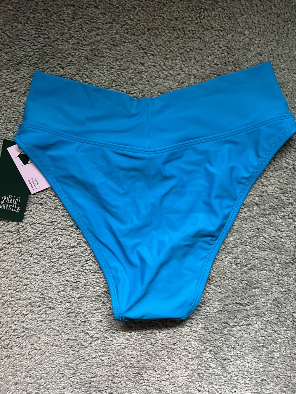 Wild Fable NWT Bright Blue Bandeau Bikini Set | Top M & Bottom S - Picture 6 of 9